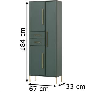 x Böttcher x 184 Kombischrank waldgrün Türen, Holz, – aus 67 mit AG Schildmeyer 33cm, Kent,
