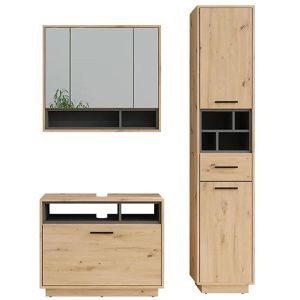 Badmöbel-Set Vicco Beatrice, artisan eiche, 3-teilig
