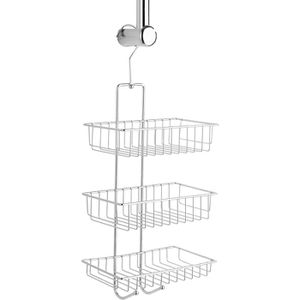 Wenko Duschablage Nivala Duschcaddy, chrom, Duschregal aus Metall, 22,0 x 50,0 x 13,5 cm