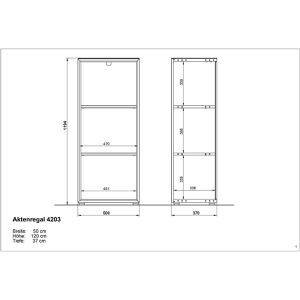 Produktbild für Aktenregal Germania Monteria 4203-84, aus Holz