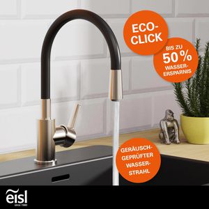Produktbild für Küchenarmatur EISL FLEXO, Edelstahl / schwarz