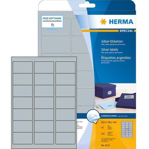 Folienetiketten Herma 4113, silber glänzend