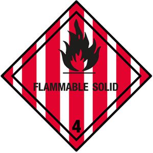 Gefahrgutaufkleber Boxlab Gefahrzettel, Klasse 4.1