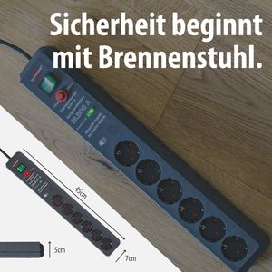 Produktbild für Steckdosenleiste Brennenstuhl Secure-Tec, 3m Kabel