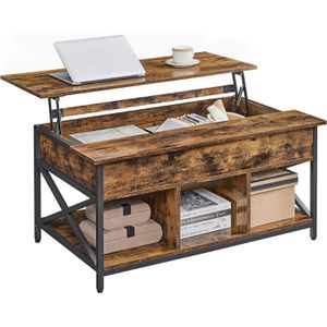 Couchtisch Vasagle LCT205B01V1, Holz / Metall, vintage braun