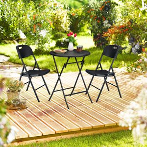 Produktbild für Klappstuhl Relaxdays 1004960346, schwarz