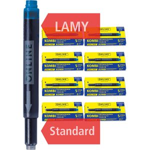 Füllerpatronen Online 70049 Kombipatrone, blau