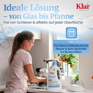Produktbild für Spülmittel Klar EcoSensitive, ohne Duftstoffe, Konzentrat