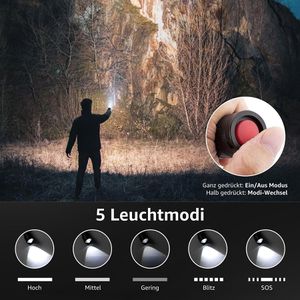 Produktbild für Taschenlampe Lepro LE2000, LED, mit Batterie