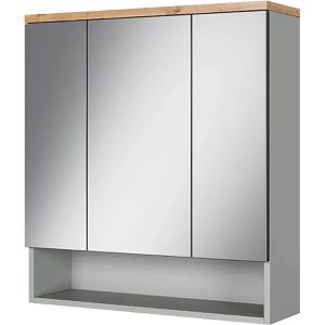Produktbild für Spiegelschrank Vicco Eden, grau / eiche