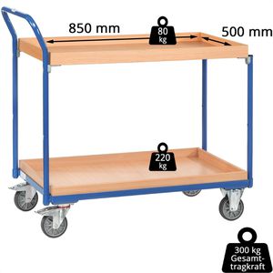 Produktbild für Tischwagen Fetra 3760, aus Metall &amp; Holz