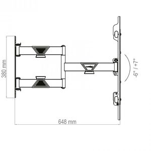 Produktbild für TV-Wandhalterung Hagor BrackIT XXL HD II, bis 140 kg