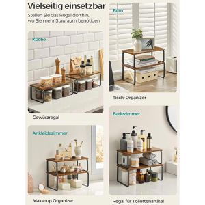 Produktbild für Küchenregal Songmics KCS022X01, braun, 4er Set