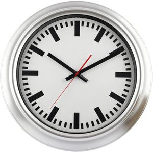 Produktbild für Wanduhr Eurotime 56451-07 outdoor, Metall, analog, Funkuhr