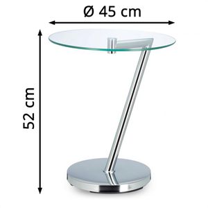 Produktbild für Beistelltisch Relaxdays 10021269, transparent / silber