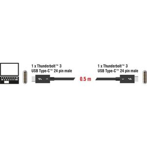 Produktbild für USB-Kabel DeLock Thunderbolt 3, USB 3.1, 0,5 m