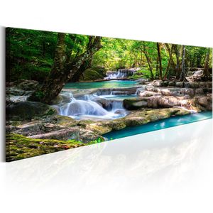 Wandbild Artgeist Wasserfall im Wald, 120 x 40 cm