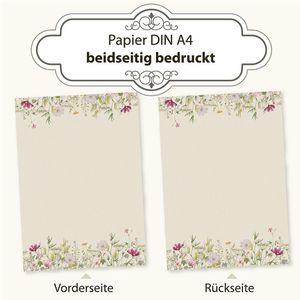 Produktbild für Briefpapier tatmotive Wildblumen, A4