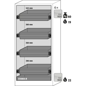 Produktbild für Gefahrstoffschrank asecos Q-Classic 90, 30053, mit 4 Auszügen