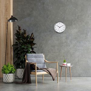 Produktbild für Wanduhr TFA 60.3075.60, Edelstahl, analog, Quarzuhr