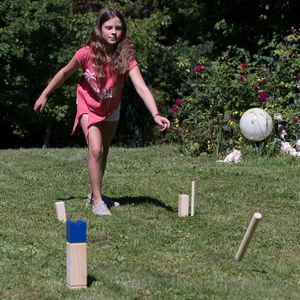 Produktbild für Wikinger-Schach Schildkröt Kubb, aus Pinienholz