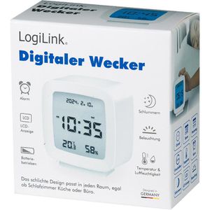 Produktbild für Wecker LogiLink SC0120 weiß, digital