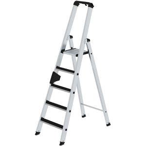 Stehleiter MUNK 41505, nivello-Leiterfüße, mit Plattform