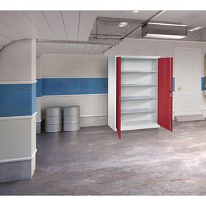 Produktbild für Werkzeugschrank CP-Möbel 8932-00, aus Metall, grau / rot