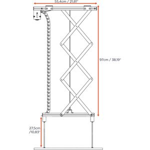 Produktbild für Beamer-Deckenhalterung Celexon PL2000, grau