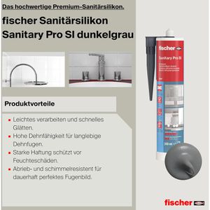 Produktbild für Silikon Fischer Premium, DSSA, dunkelgrau