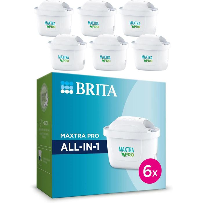 Brita Filterkartusche Maxtra Pro All-in-1, Stück für Brita AG Tischwasserfilter, 6 Böttcher –