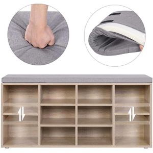 Produktbild für Schuhbank Vasagle LHS10WT, eiche, aus Holz