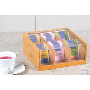 Produktbild für Teebox Kesper 58903, für Teebeutel, natur, aus Bambus