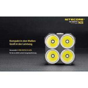 Produktbild für Taschenlampe Nitecore TM28 Tiny Monster, aufladbar