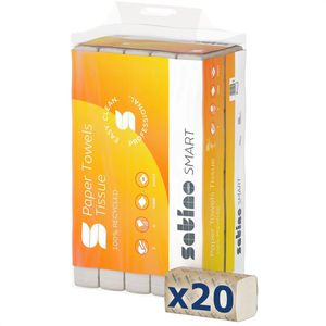 Produktbild für Papierhandtücher Satino Smart 276520, PT3 &amp; PT4, 2-lagig