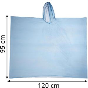 Produktbild für Regenponcho Relaxdays Länge 95 cm, Einweg, 10 Stück