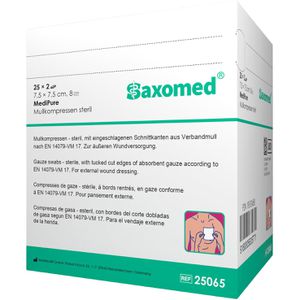 Produktbild für Mullkompressen Saxomed MediPure, aus Baumwolle, steril