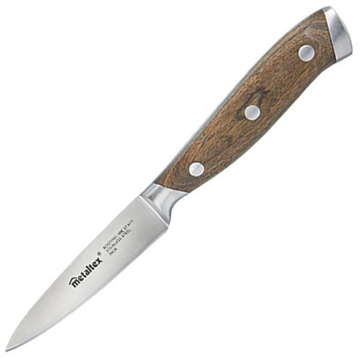 Metaltex Gemüsemesser 255920000 Heritage Line, Holzgriff, braun 
