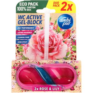 WC-Duftspüler AmbiPur WC Aktiv, Rose und Lily