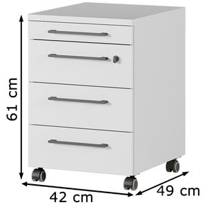 Produktbild für Rollcontainer Germania Agenda 4239-69, aus Holz, lichtgrau
