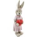 Osterdeko Frank-Flechtwaren Häsin Herz Hasenfigur aus Fiberglas, 51 cm, für draußen