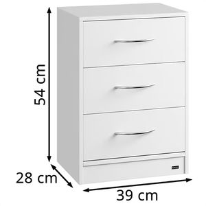 Produktbild für Nachttisch CASARIA Eloise, 109661, weiß, aus Holz, 2er Set