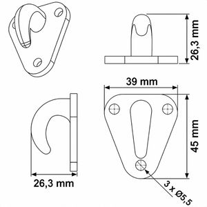 Produktbild für Planenhaken ProPlus 342152S, Hakenplatte