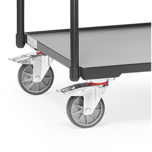 Produktbild für Tischwagen Fetra 2740, Metall &amp; Holz, Grey Edition
