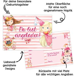 Produktbild für Einladungskarten Papierdrachen Prinzessin, Kindergeburtstage