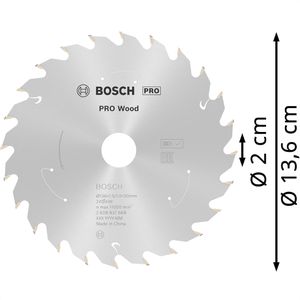 Produktbild für Kreissägeblatt Bosch PRO Wood, 2608837668