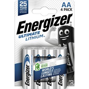 Lithiumbatterie Ultimate - AA/LR6 - 1,5 V - 4 Stück - Energizer 