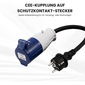 Produktbild für CEE-Adapter McPower 1300517, Länge 1,5 m