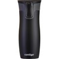 Isolierbecher Contigo West Loop, 470 ml hält 4h warm, Edelstahl doppelwandig, schwarz matt