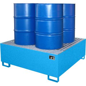 Auffangwanne BAUER AW 800, blau, aus Stahl